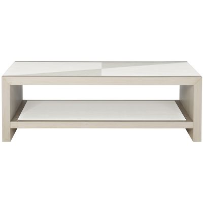 Bernhardt Axiom Linear Gray and Linear White Cocktail Table