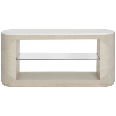 Bernhardt Axiom Linear Gray and Linear White Console Table