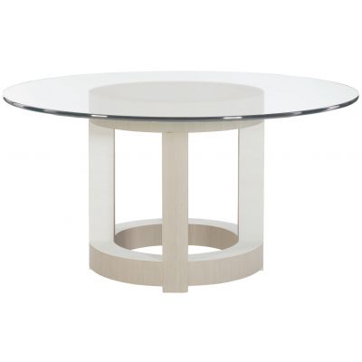 Bernhardt Axiom Linear Gray and White 60 Inch Round Dining Table