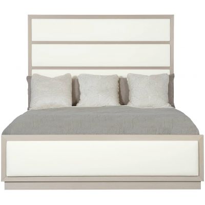 Bernhardt Axiom Linear Gray Upholstered Wall Panel Bed