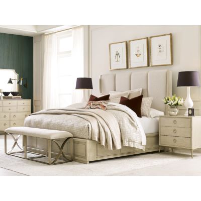 American Drew Lenox Beige Siena Upholstered Bedroom Set