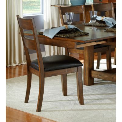 A-America Mariposa Ladderback Dining Side Chair in Brown Set fo 2