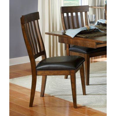 A-America Mariposa Slatback Dining Side chair in Brown Set fo 2