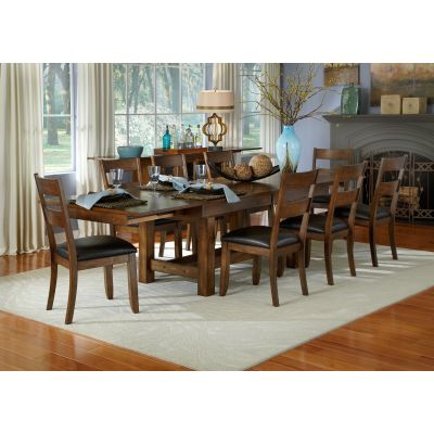 A-America Mariposa 78 Inch Two Tone Extendable Counter Dining Table in Brown