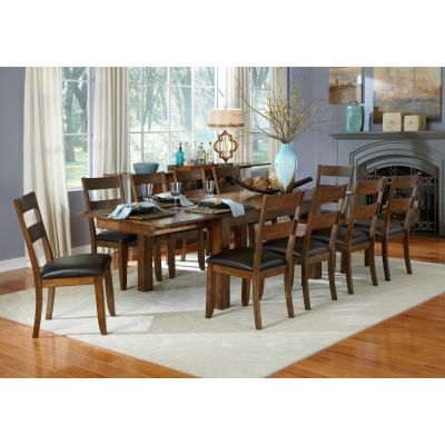 A-America Mariposa 64 Inch Brown Extendable Dining Table in Chalk and Cocoa Beach