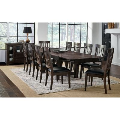 A-America Mariposa 78 Inch Two Tone Extendable Counter Dining Table in Gray brown