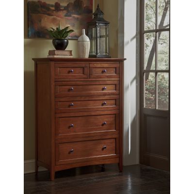 A-America Westlake Cherry Brown Five Drawer Chest