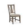 Paxton Place Dovetail Grey Dining Side Chair with Upholstered Seat set of 2